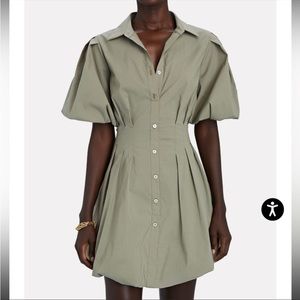 Jonathan Simkhai Cleo Cotton Blend Poplin Bubble Shirtdress